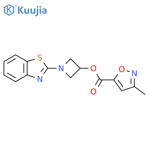 1-(1,3-benzothiazol-2-yl)azetidin-3-yl 3-methyl-1,2-oxazole-5-carboxylate structure