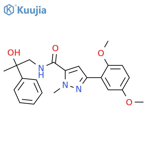 3-(2,5-dimethoxyphenyl)-N-(2-hydroxy-2-phenylpropyl)-1-methyl-1H-pyrazole-5-carboxamide structure