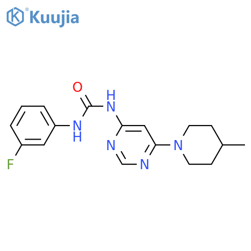 1-(3-fluorophenyl)-3-6-(4-methylpiperidin-1-yl)pyrimidin-4-ylurea structure