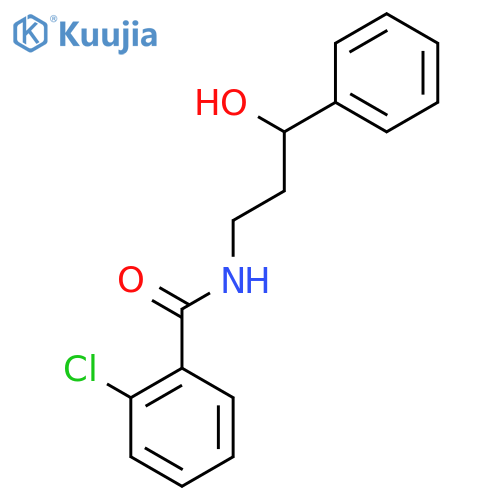 2-chloro-N-(3-hydroxy-3-phenylpropyl)benzamide structure