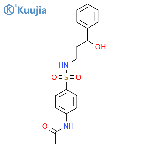 N-{4-(3-hydroxy-3-phenylpropyl)sulfamoylphenyl}acetamide structure