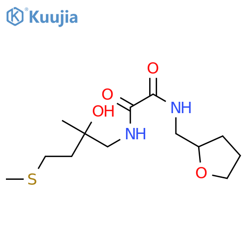 N-2-hydroxy-2-methyl-4-(methylsulfanyl)butyl-N'-(oxolan-2-yl)methylethanediamide structure
