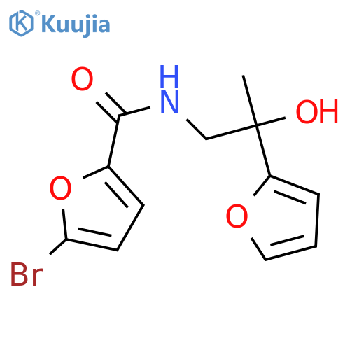 5-bromo-N-2-(furan-2-yl)-2-hydroxypropylfuran-2-carboxamide structure