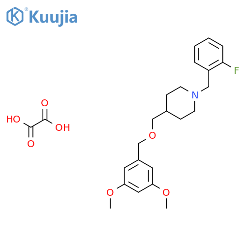 4-{(3,5-dimethoxyphenyl)methoxymethyl}-1-(2-fluorophenyl)methylpiperidine; oxalic acid structure