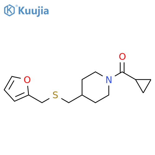 1-cyclopropanecarbonyl-4-({[(furan-2-yl)methyl]sulfanyl}methyl)piperidine structure