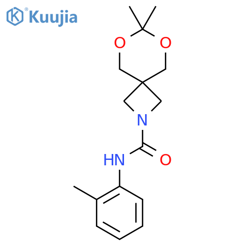 7,7-dimethyl-N-(2-methylphenyl)-6,8-dioxa-2-azaspiro3.5nonane-2-carboxamide structure