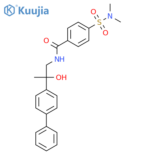 N-(2-{1,1'-biphenyl-4-yl}-2-hydroxypropyl)-4-(dimethylsulfamoyl)benzamide structure