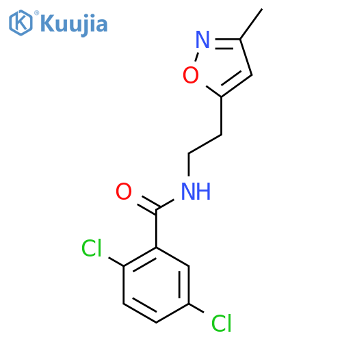 2,5-dichloro-N-2-(3-methyl-1,2-oxazol-5-yl)ethylbenzamide structure