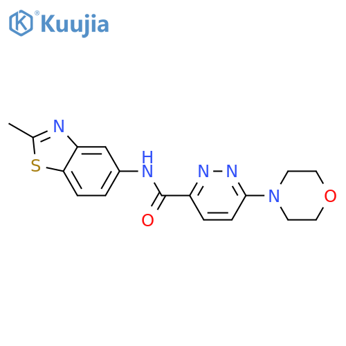 N-(2-methyl-1,3-benzothiazol-5-yl)-6-(morpholin-4-yl)pyridazine-3-carboxamide structure
