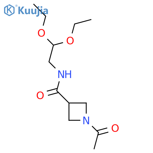 1-acetyl-N-(2,2-diethoxyethyl)azetidine-3-carboxamide structure