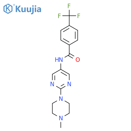 N-2-(4-methylpiperazin-1-yl)pyrimidin-5-yl-4-(trifluoromethyl)benzamide structure