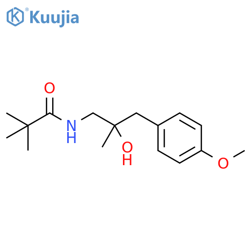 N-2-hydroxy-3-(4-methoxyphenyl)-2-methylpropyl-2,2-dimethylpropanamide structure
