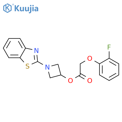 1-(1,3-benzothiazol-2-yl)azetidin-3-yl 2-(2-fluorophenoxy)acetate structure