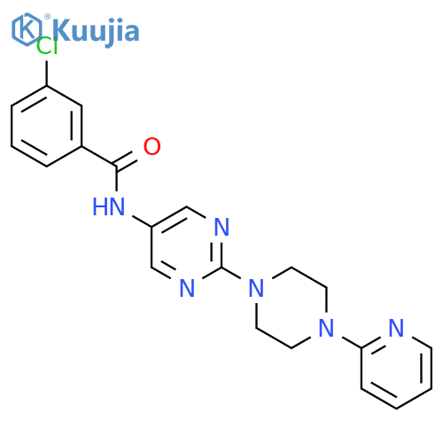 3-chloro-N-{2-4-(pyridin-2-yl)piperazin-1-ylpyrimidin-5-yl}benzamide structure