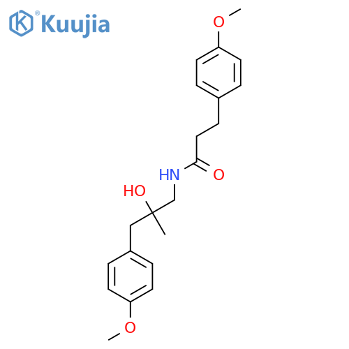 N-{2-hydroxy-2-(4-methoxyphenyl)methylpropyl}-3-(4-methoxyphenyl)propanamide structure