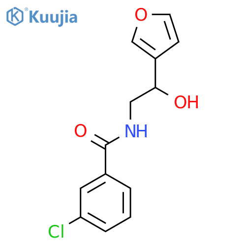 3-chloro-N-[2-(furan-3-yl)-2-hydroxyethyl]benzamide structure