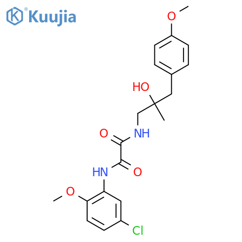 N-(5-chloro-2-methoxyphenyl)-N'-2-hydroxy-3-(4-methoxyphenyl)-2-methylpropylethanediamide structure