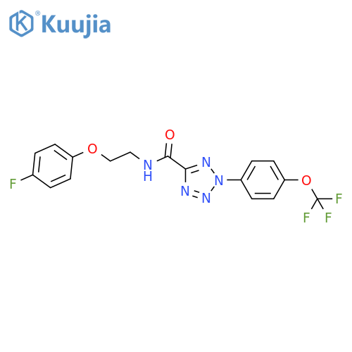 N-2-(4-fluorophenoxy)ethyl-2-4-(trifluoromethoxy)phenyl-2H-1,2,3,4-tetrazole-5-carboxamide structure