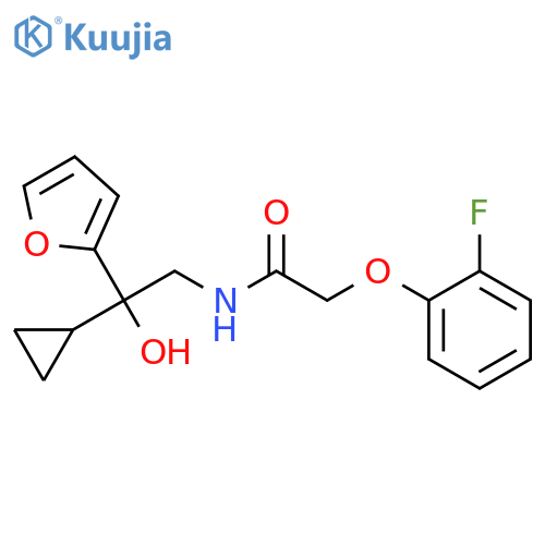 N-[2-cyclopropyl-2-(furan-2-yl)-2-hydroxyethyl]-2-(2-fluorophenoxy)acetamide structure
