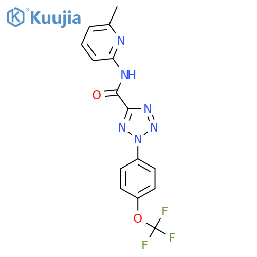 N-(6-methylpyridin-2-yl)-2-4-(trifluoromethoxy)phenyl-2H-1,2,3,4-tetrazole-5-carboxamide structure