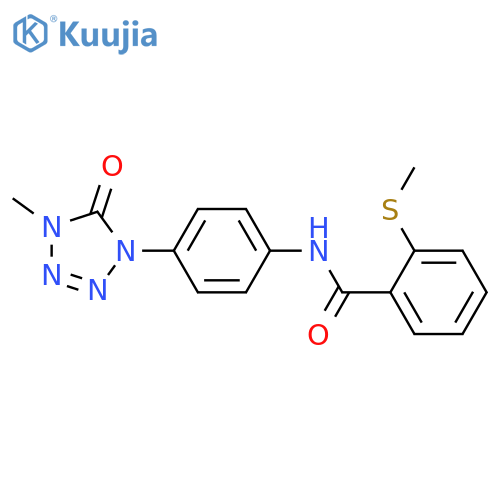 N-4-(4-methyl-5-oxo-4,5-dihydro-1H-1,2,3,4-tetrazol-1-yl)phenyl-2-(methylsulfanyl)benzamide structure