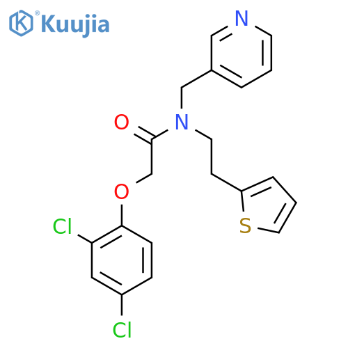 2-(2,4-dichlorophenoxy)-N-(pyridin-3-yl)methyl-N-2-(thiophen-2-yl)ethylacetamide structure