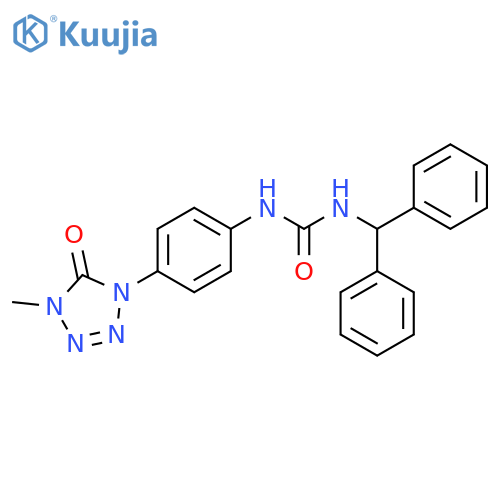 1-(diphenylmethyl)-3-4-(4-methyl-5-oxo-4,5-dihydro-1H-1,2,3,4-tetrazol-1-yl)phenylurea structure