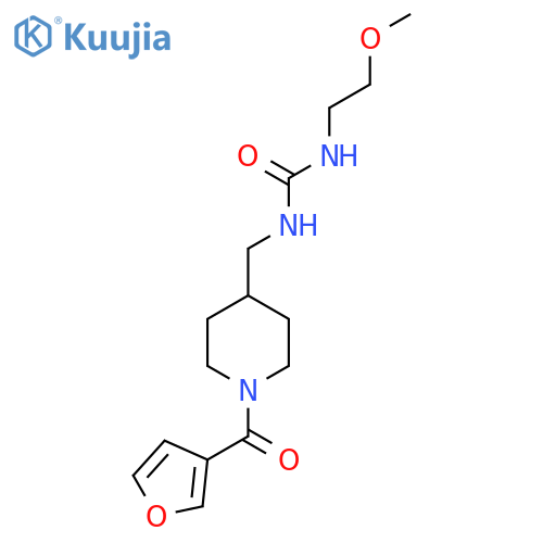 1-{1-(furan-3-carbonyl)piperidin-4-ylmethyl}-3-(2-methoxyethyl)urea structure