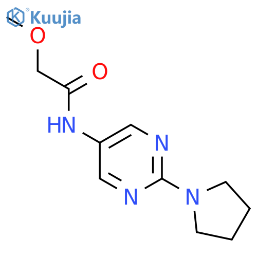 2-methoxy-N-2-(pyrrolidin-1-yl)pyrimidin-5-ylacetamide structure