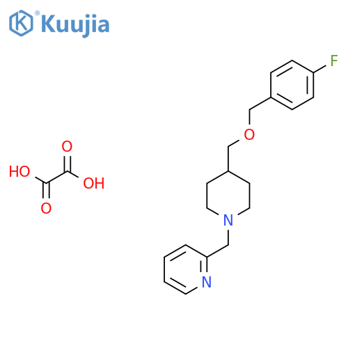 2-(4-{(4-fluorophenyl)methoxymethyl}piperidin-1-yl)methylpyridine; oxalic acid structure