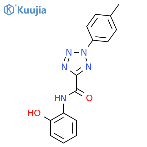 N-(2-hydroxyphenyl)-2-(4-methylphenyl)-2H-1,2,3,4-tetrazole-5-carboxamide structure