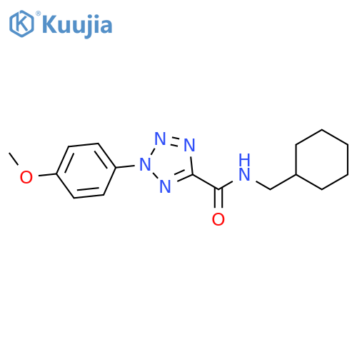 N-(cyclohexylmethyl)-2-(4-methoxyphenyl)-2H-1,2,3,4-tetrazole-5-carboxamide structure