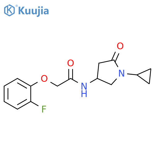 N-(1-cyclopropyl-5-oxopyrrolidin-3-yl)-2-(2-fluorophenoxy)acetamide structure
