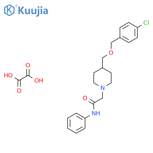 2-(4-{(4-chlorophenyl)methoxymethyl}piperidin-1-yl)-N-phenylacetamide; oxalic acid structure
