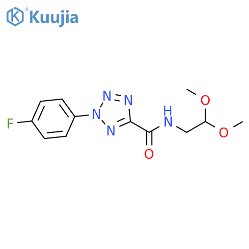 N-(2,2-dimethoxyethyl)-2-(4-fluorophenyl)-2H-1,2,3,4-tetrazole-5-carboxamide structure