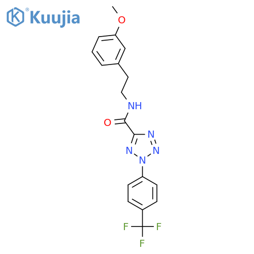 N-2-(3-methoxyphenyl)ethyl-2-4-(trifluoromethyl)phenyl-2H-1,2,3,4-tetrazole-5-carboxamide structure