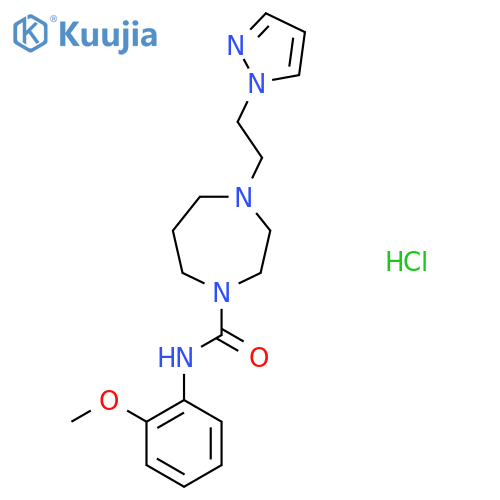 N-(2-methoxyphenyl)-4-2-(1H-pyrazol-1-yl)ethyl-1,4-diazepane-1-carboxamide hydrochloride structure