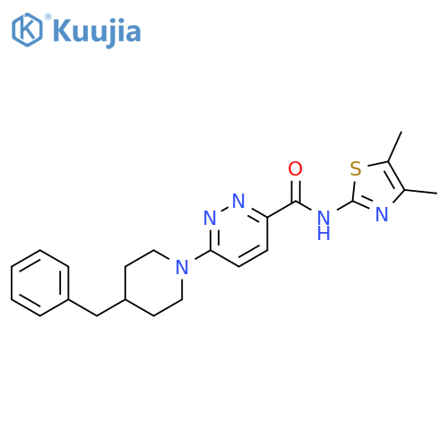 6-(4-benzylpiperidin-1-yl)-N-(4,5-dimethyl-1,3-thiazol-2-yl)pyridazine-3-carboxamide structure