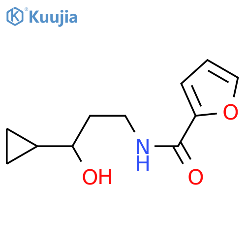 N-(3-cyclopropyl-3-hydroxypropyl)furan-2-carboxamide structure