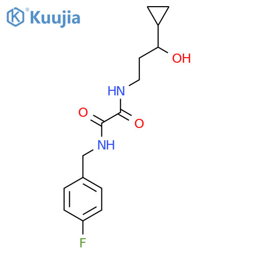N-(3-cyclopropyl-3-hydroxypropyl)-N'-[(4-fluorophenyl)methyl]ethanediamide structure