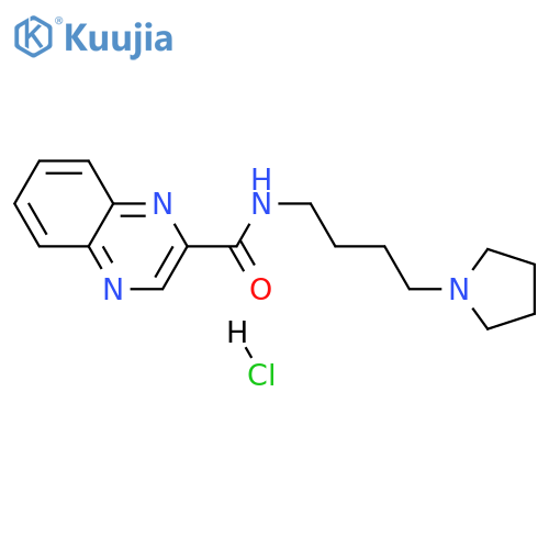 N-4-(pyrrolidin-1-yl)butylquinoxaline-2-carboxamide hydrochloride structure