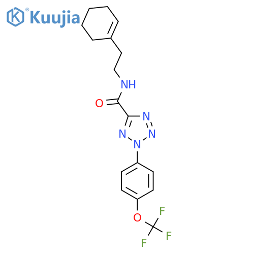 N-2-(cyclohex-1-en-1-yl)ethyl-2-4-(trifluoromethoxy)phenyl-2H-1,2,3,4-tetrazole-5-carboxamide structure