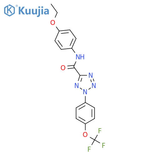 N-(4-ethoxyphenyl)-2-4-(trifluoromethoxy)phenyl-2H-1,2,3,4-tetrazole-5-carboxamide structure