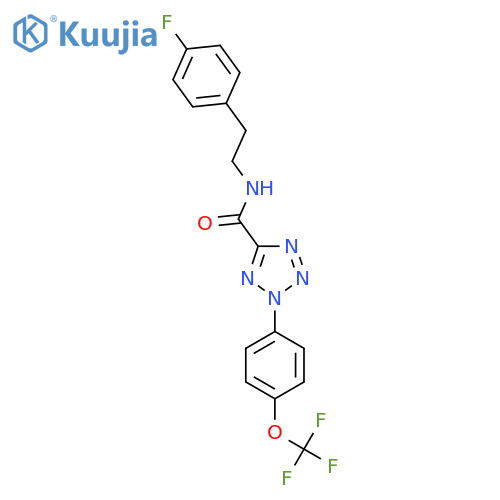 N-2-(4-fluorophenyl)ethyl-2-4-(trifluoromethoxy)phenyl-2H-1,2,3,4-tetrazole-5-carboxamide structure