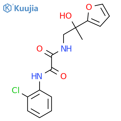 N'-(2-chlorophenyl)-N-2-(furan-2-yl)-2-hydroxypropylethanediamide structure