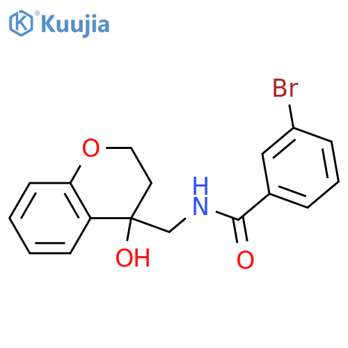 3-bromo-N-(4-hydroxy-3,4-dihydro-2H-1-benzopyran-4-yl)methylbenzamide structure