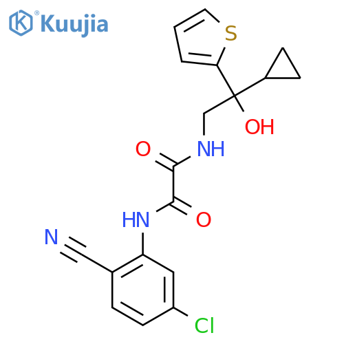 N'-(5-chloro-2-cyanophenyl)-N-2-cyclopropyl-2-hydroxy-2-(thiophen-2-yl)ethylethanediamide structure