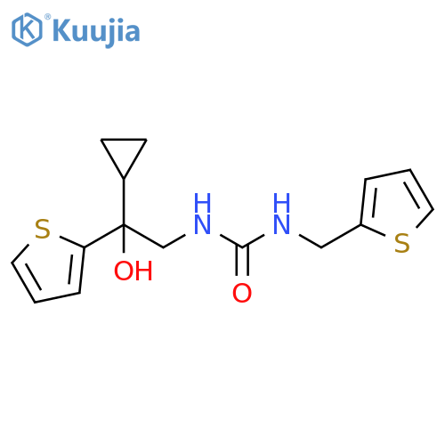 3-2-cyclopropyl-2-hydroxy-2-(thiophen-2-yl)ethyl-1-(thiophen-2-yl)methylurea structure