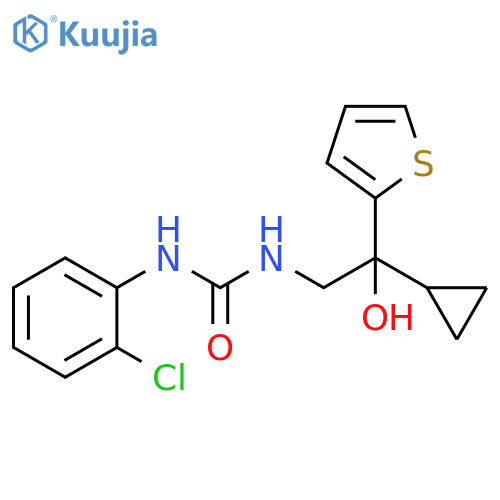 1-(2-chlorophenyl)-3-2-cyclopropyl-2-hydroxy-2-(thiophen-2-yl)ethylurea structure