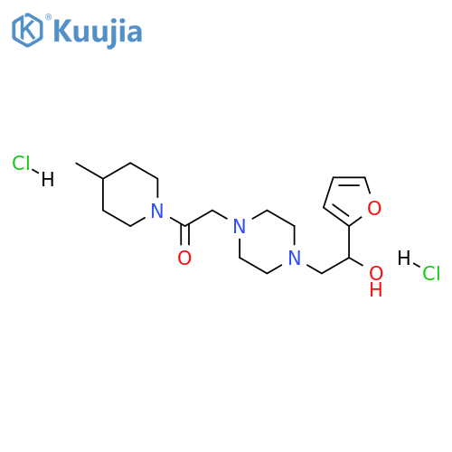 2-{4-2-(furan-2-yl)-2-hydroxyethylpiperazin-1-yl}-1-(4-methylpiperidin-1-yl)ethan-1-one dihydrochloride structure